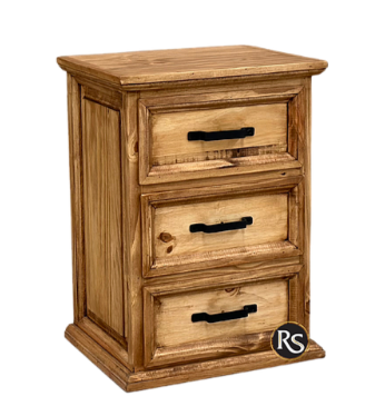 Sierra 3 Drawer Nightstand