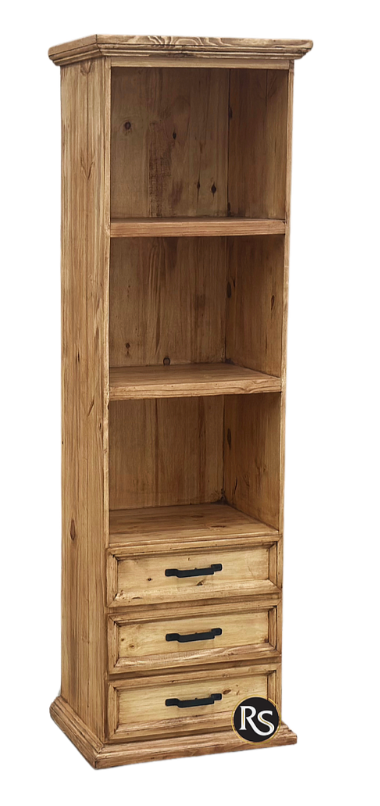 Skinny 3 Drawer Bookcase