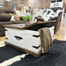 Load image into Gallery viewer, Farmhouse Trunk Coffee Table Set
