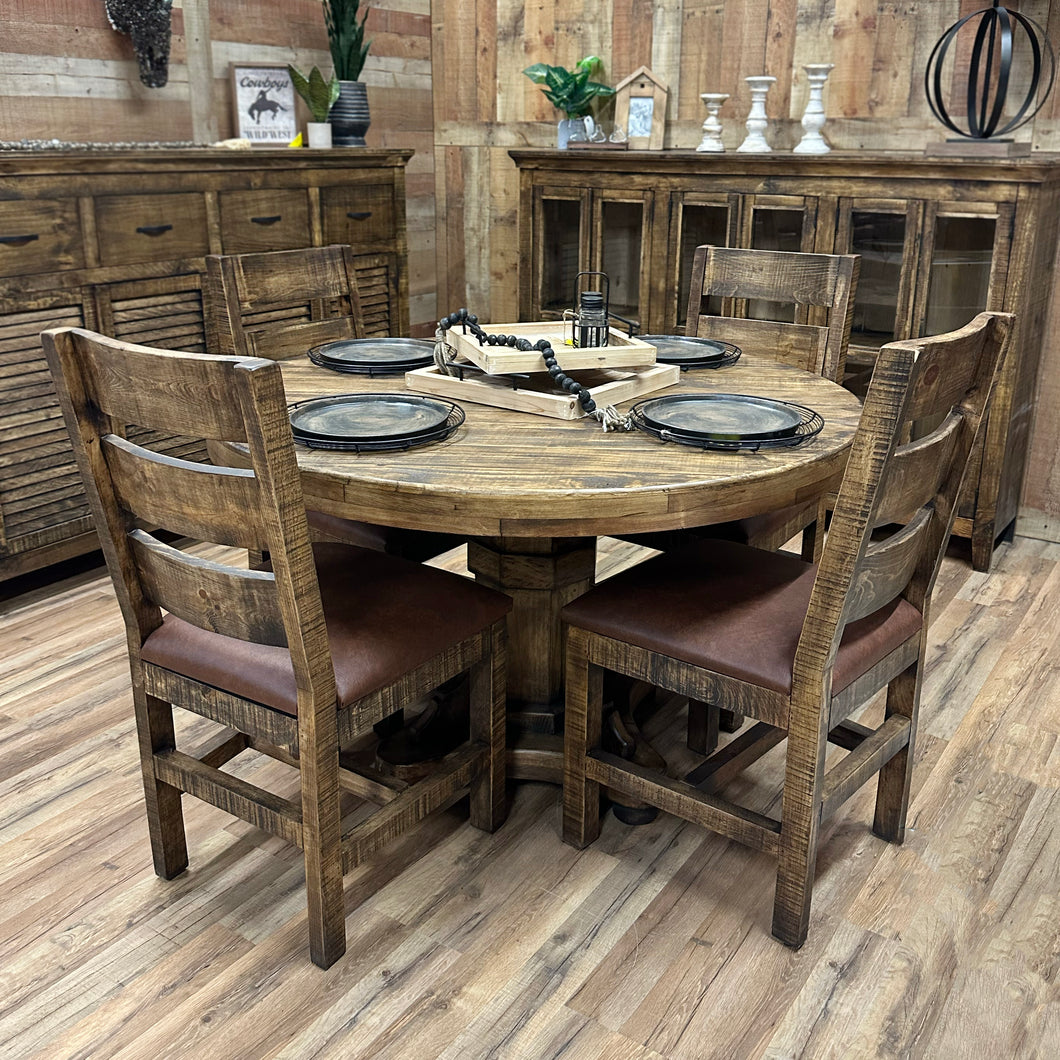 Modern Rustic Round Dining Set