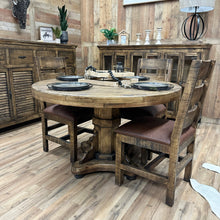 Load image into Gallery viewer, Modern Rustic Round Dining Set
