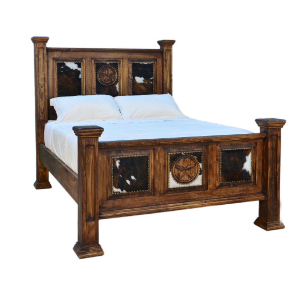 Cowhide Dark Oasis Bed