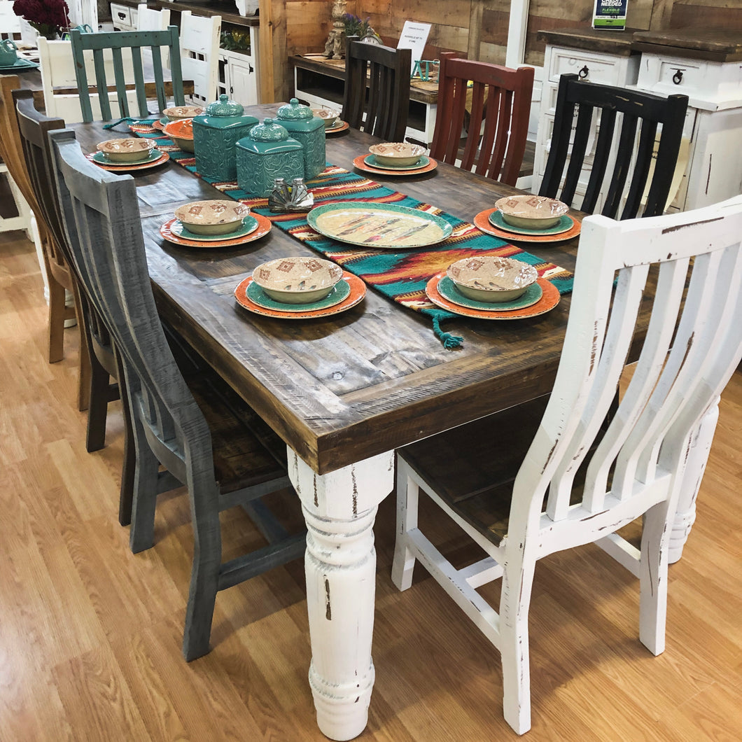 Farmhouse 8' Multicolor Table Set