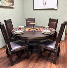 Load image into Gallery viewer, Old West 60&quot; Round Table Set
